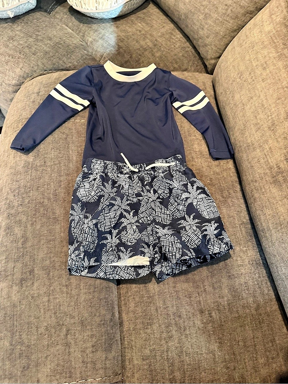 Janie and Jack Boy Rashguard and Swimsuit 12-18 months